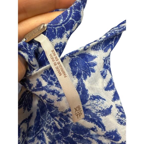 Free People Kikas Printed Maxi Dress in Floral Blue Combo Sz. XS - Picture 6 of 8
